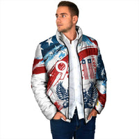 Patriot Day 911 Memorial Padded Jacket American Flag and Angel Soldier Honor and Remember - Wonder Print Shop
