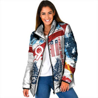 Patriot Day 911 Memorial Padded Jacket American Flag and Angel Soldier Honor and Remember - Wonder Print Shop