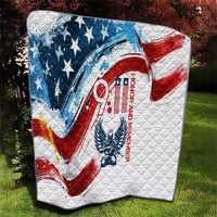 Patriot Day 911 Memorial Quilt American Flag and Angel Soldier Honor and Remember - Wonder Print Shop