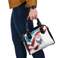 Patriot Day 911 Memorial Shoulder Handbag American Flag and Angel Soldier Honor and Remember - Wonder Print Shop