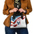 Patriot Day 911 Memorial Shoulder Handbag American Flag and Angel Soldier Honor and Remember - Wonder Print Shop