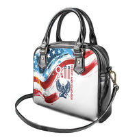 Patriot Day 911 Memorial Shoulder Handbag American Flag and Angel Soldier Honor and Remember - Wonder Print Shop