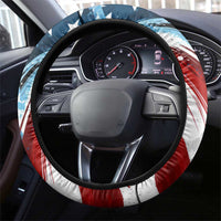 Patriot Day 911 Memorial Steering Wheel Cover American Flag and Angel Soldier Honor and Remember - Wonder Print Shop