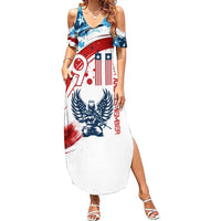 Patriot Day 911 Memorial Summer Maxi Dress American Flag and Angel Soldier Honor and Remember - Wonder Print Shop