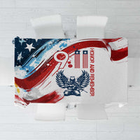 Patriot Day 911 Memorial Tablecloth American Flag and Angel Soldier Honor and Remember - Wonder Print Shop