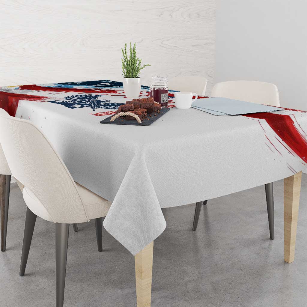 Patriot Day 911 Memorial Tablecloth American Flag and Angel Soldier Honor and Remember - Wonder Print Shop