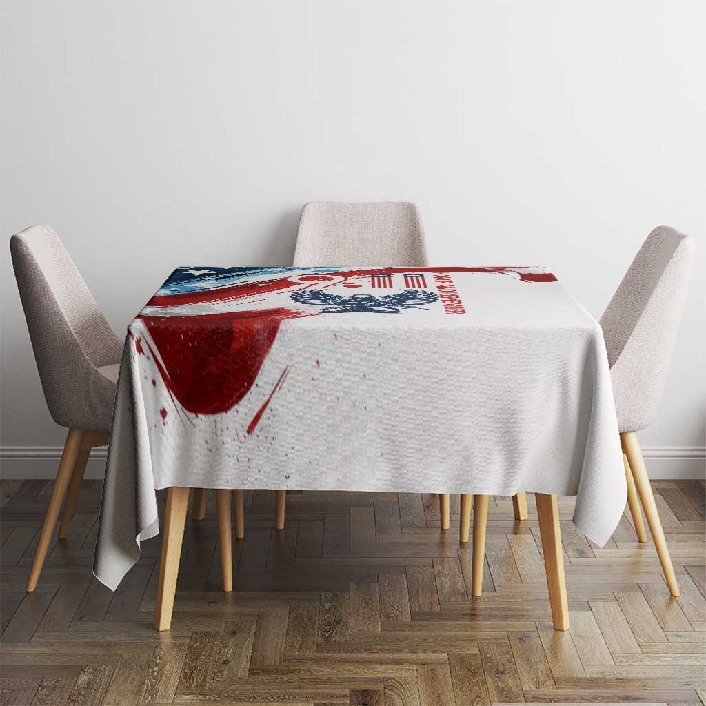 Patriot Day 911 Memorial Tablecloth American Flag and Angel Soldier Honor and Remember - Wonder Print Shop