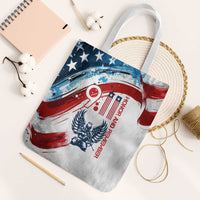 Patriot Day 911 Memorial Tote Bag American Flag and Angel Soldier Honor and Remember - Wonder Print Shop