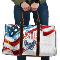 Patriot Day 911 Memorial Travel Bag American Flag and Angel Soldier Honor and Remember - Wonder Print Shop