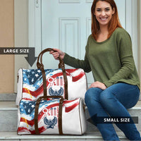 Patriot Day 911 Memorial Travel Bag American Flag and Angel Soldier Honor and Remember - Wonder Print Shop