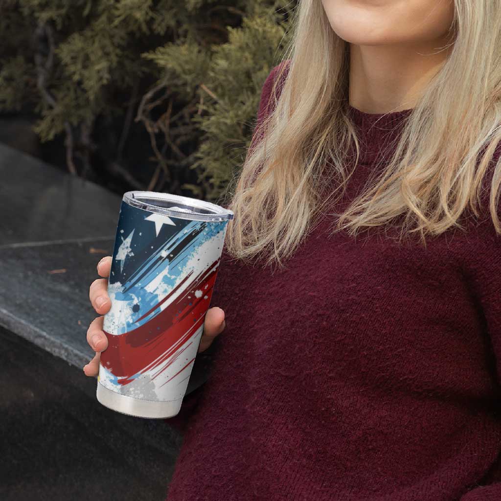 Patriot Day 911 Memorial Tumbler Cup American Flag and Angel Soldier Honor and Remember - Wonder Print Shop