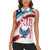 Patriot Day 911 Memorial Women Sleeveless Polo Shirt American Flag and Angel Soldier Honor and Remember - Wonder Print Shop