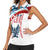 Patriot Day 911 Memorial Women Sleeveless Polo Shirt American Flag and Angel Soldier Honor and Remember - Wonder Print Shop