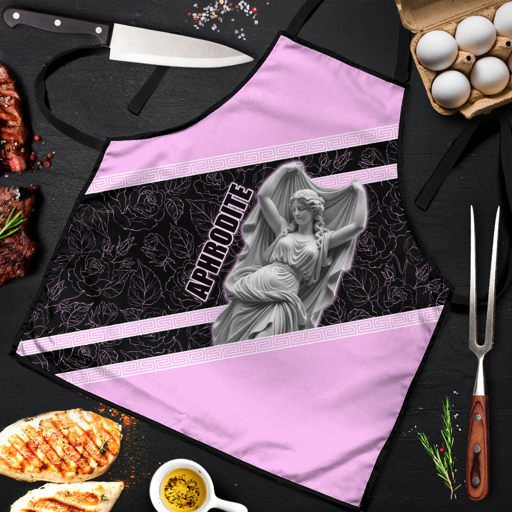 Aphrodite Greek Goddess Apron Classical Mythology Floral Statue Art