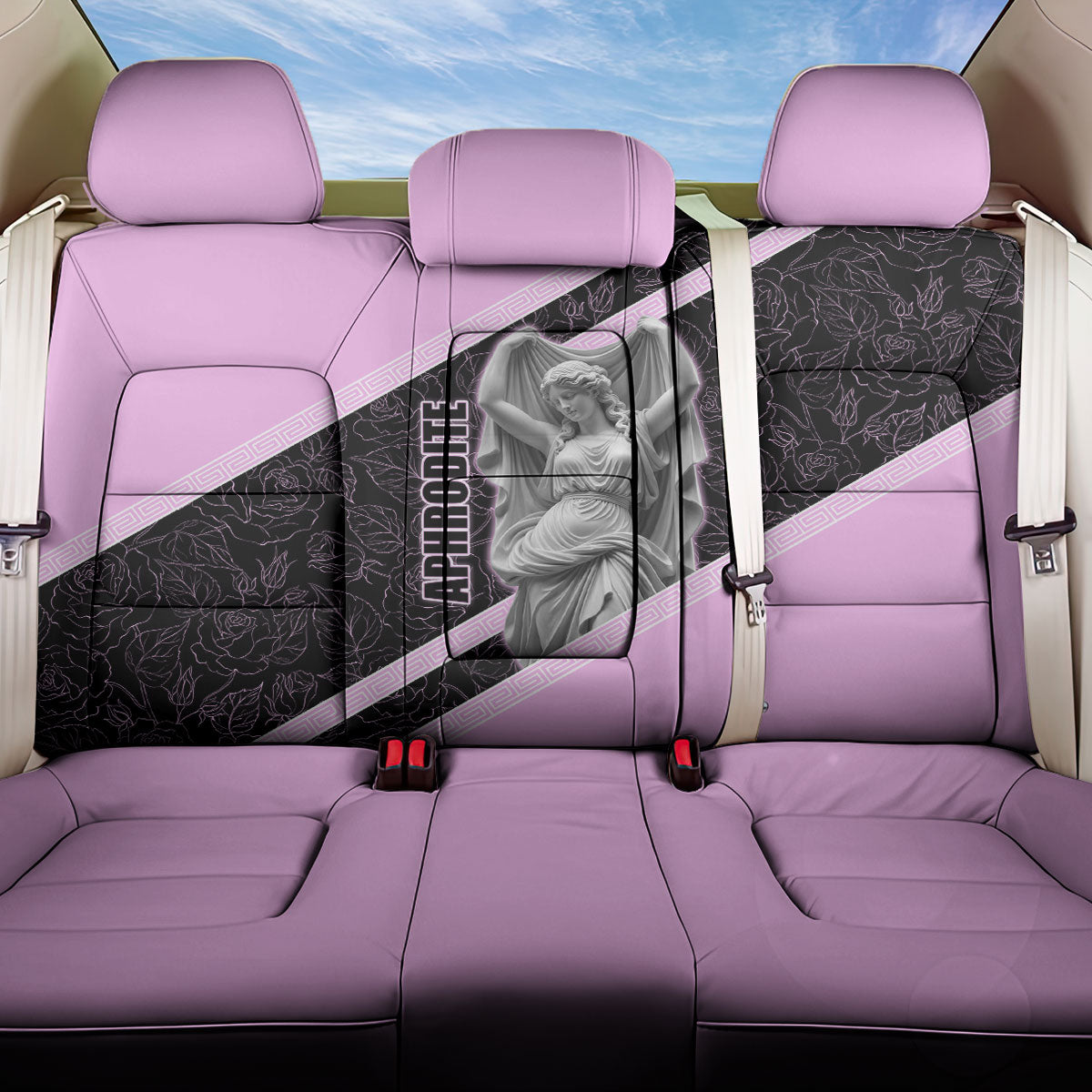 Aphrodite Greek Goddess Back Car Seat Cover Classical Mythology Floral Statue Art