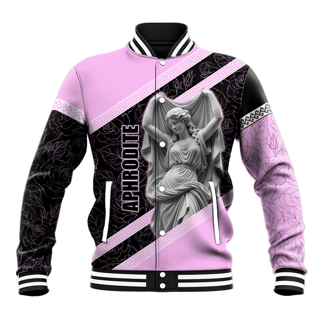 Aphrodite Greek Goddess Baseball Jacket Classical Mythology Floral Statue Art