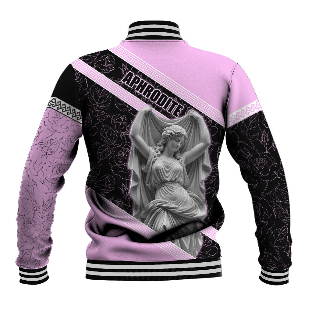 Aphrodite Greek Goddess Baseball Jacket Classical Mythology Floral Statue Art
