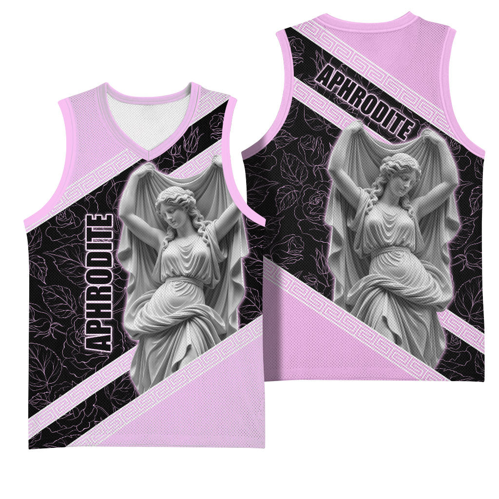 Aphrodite Greek Goddess Basketball Jersey Classical Mythology Floral Statue Art