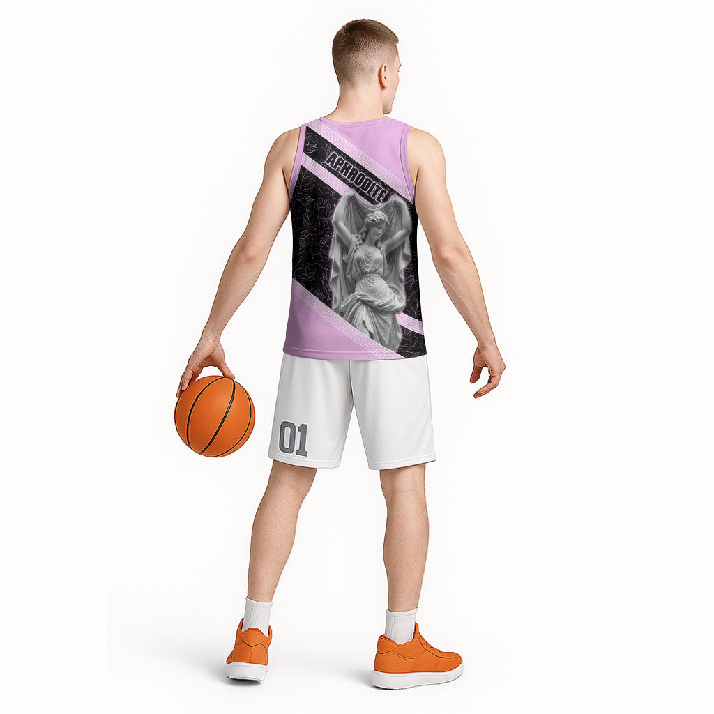 Aphrodite Greek Goddess Basketball Jersey Classical Mythology Floral Statue Art