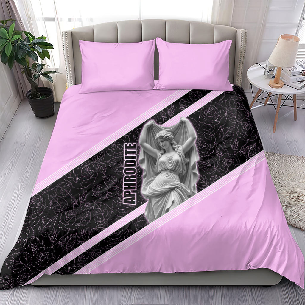Aphrodite Greek Goddess Bedding Set Classical Mythology Floral Statue Art