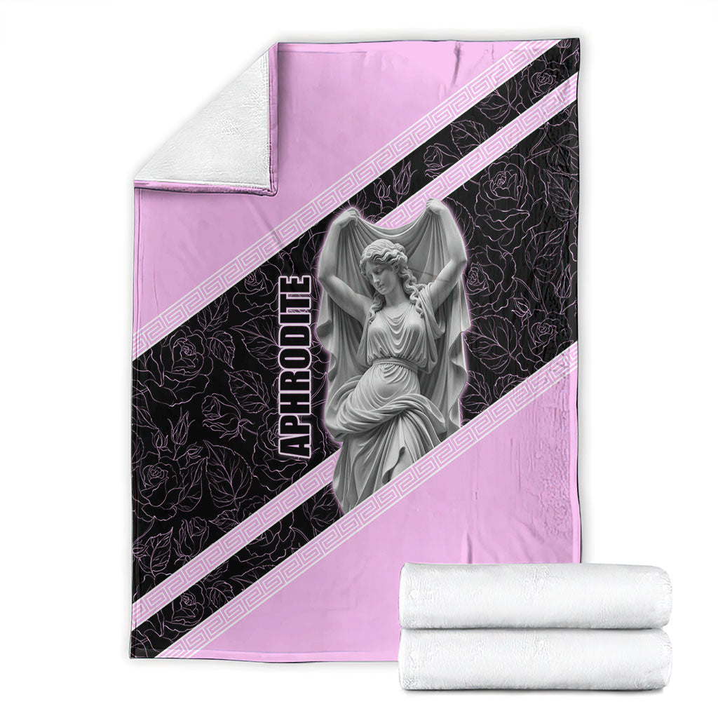 Aphrodite Greek Goddess Blanket Classical Mythology Floral Statue Art