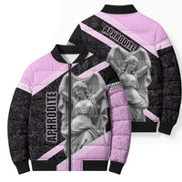 Aphrodite Greek Goddess Bomber Puffer Jacket Classical Mythology Floral Statue Art