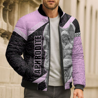Aphrodite Greek Goddess Bomber Puffer Jacket Classical Mythology Floral Statue Art