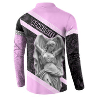 Aphrodite Greek Goddess Button Sweatshirt Classical Mythology Floral Statue Art