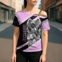 Aphrodite Greek Goddess Cross Shoulder Shirt Classical Mythology Floral Statue Art
