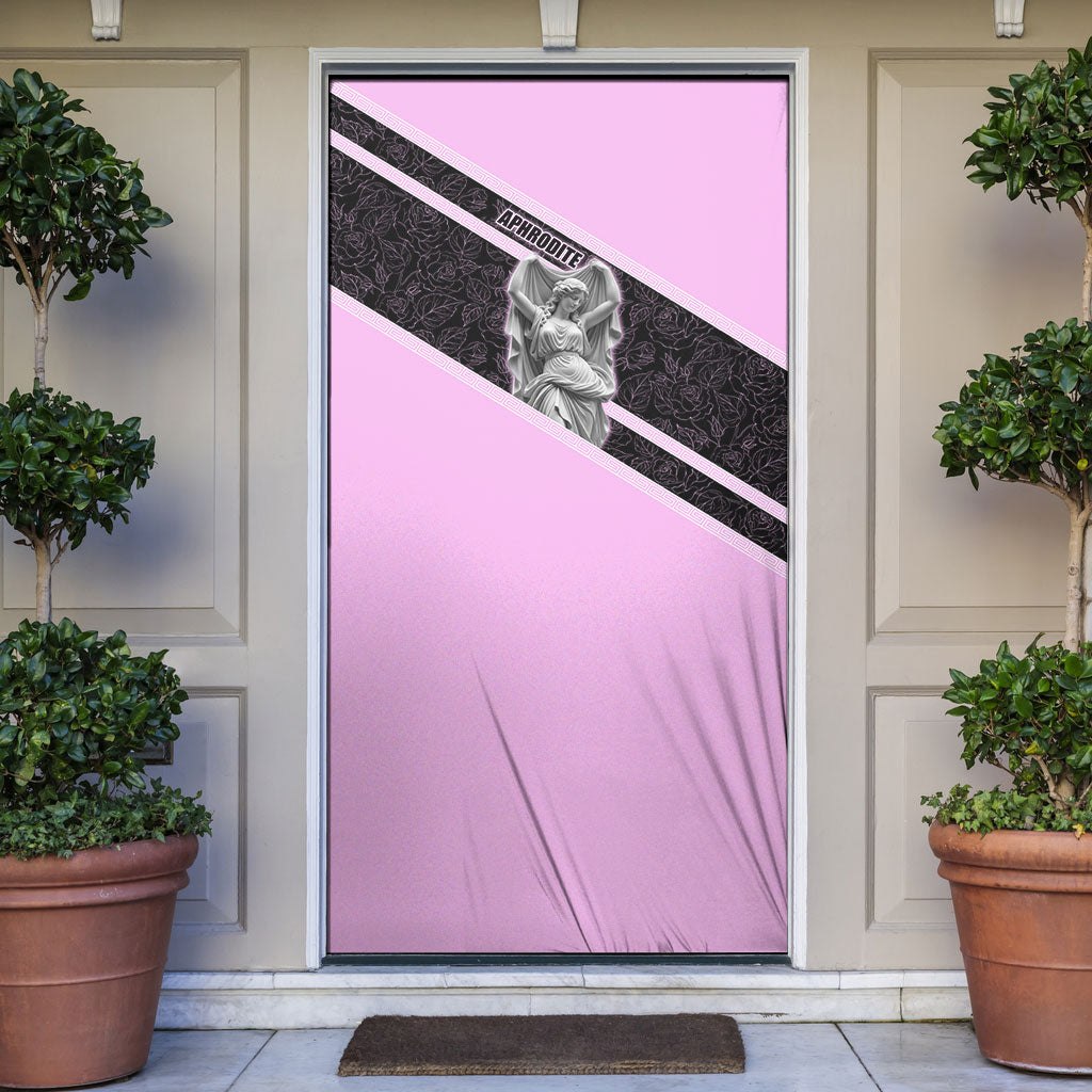 Aphrodite Greek Goddess Door Cover Classical Mythology Floral Statue Art