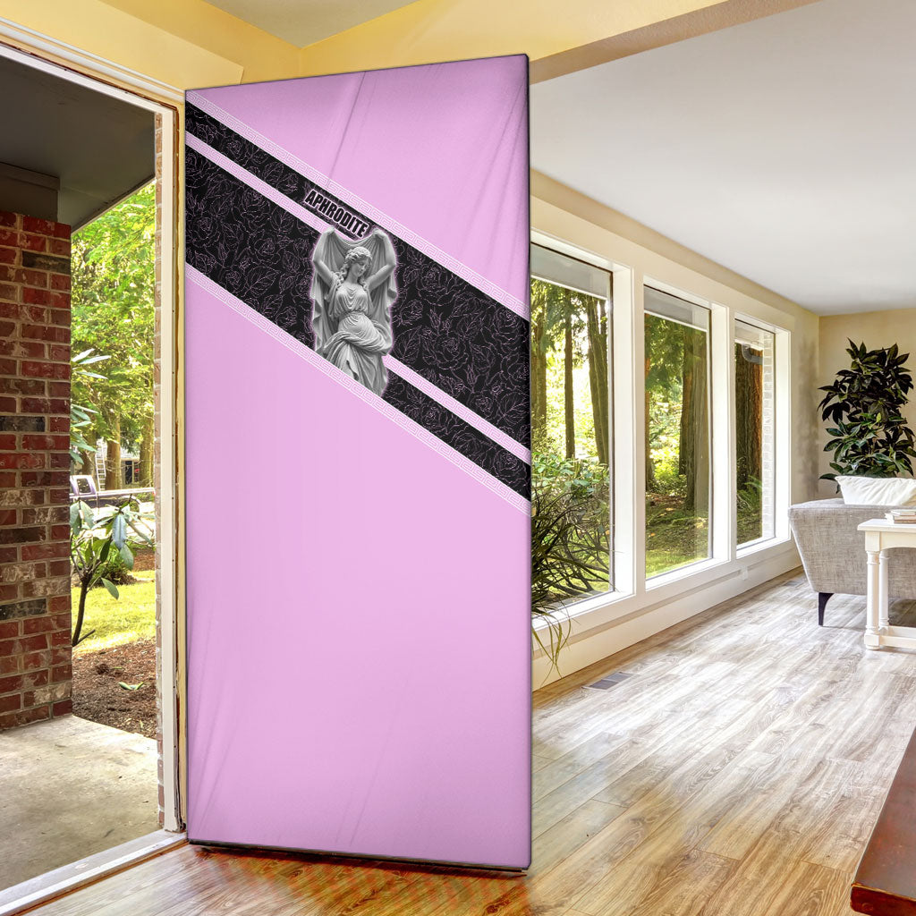 Aphrodite Greek Goddess Door Cover Classical Mythology Floral Statue Art