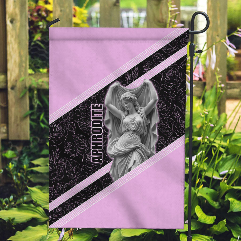 Aphrodite Greek Goddess Garden Flag Classical Mythology Floral Statue Art