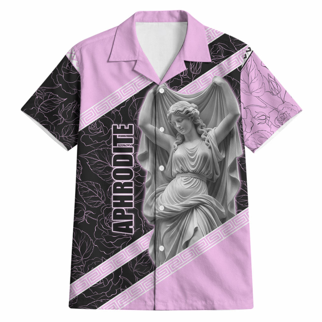 Aphrodite Greek Goddess Hawaiian Shirt Classical Mythology Floral Statue Art