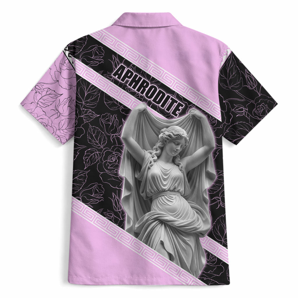 Aphrodite Greek Goddess Hawaiian Shirt Classical Mythology Floral Statue Art