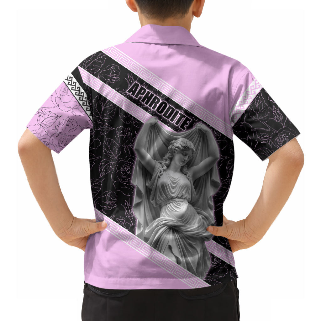 Aphrodite Greek Goddess Hawaiian Shirt Classical Mythology Floral Statue Art