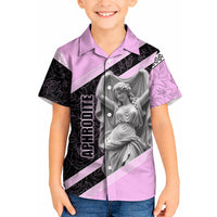 Aphrodite Greek Goddess Kid Hawaiian Shirt Classical Mythology Floral Statue Art