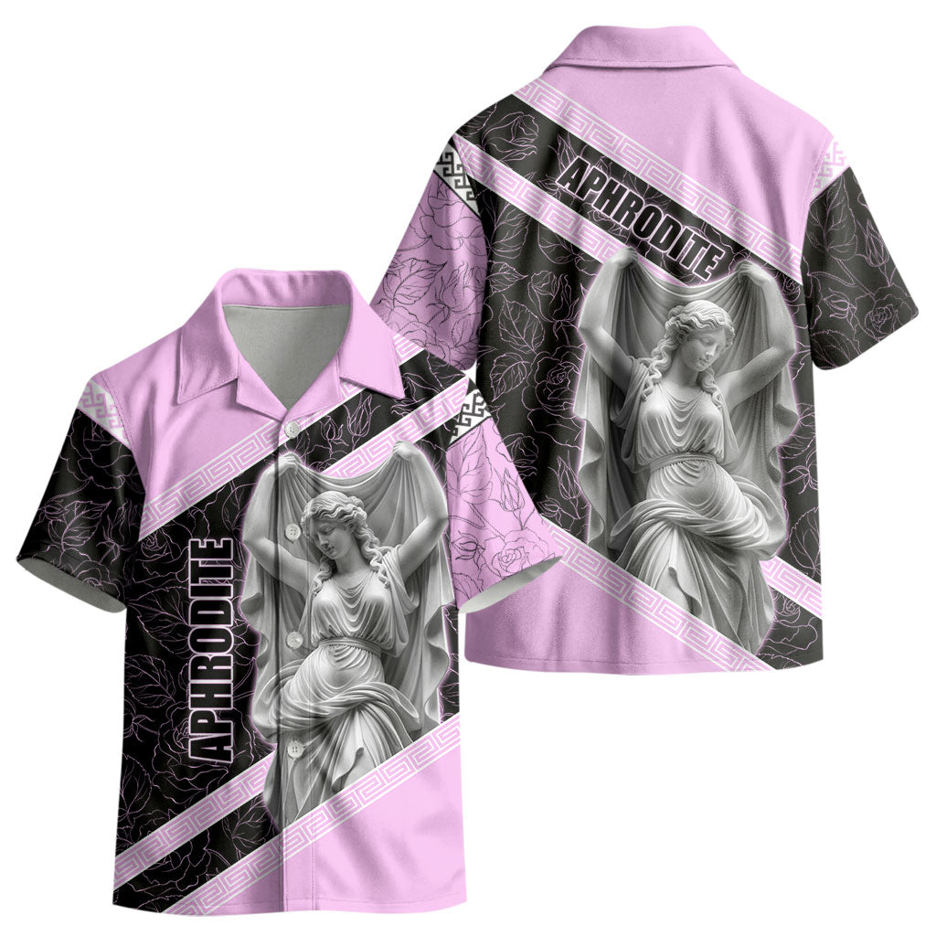 Aphrodite Greek Goddess Kid Hawaiian Shirt Classical Mythology Floral Statue Art