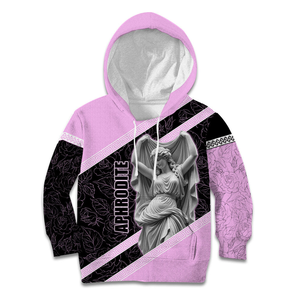 Aphrodite Greek Goddess Kid Hoodie Classical Mythology Floral Statue Art
