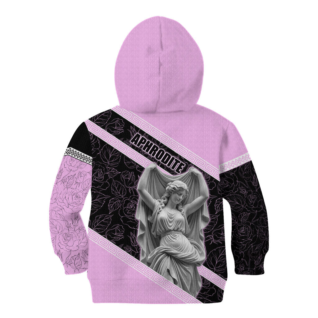 Aphrodite Greek Goddess Kid Hoodie Classical Mythology Floral Statue Art