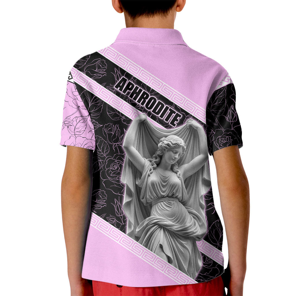 Aphrodite Greek Goddess Kid Polo Shirt Classical Mythology Floral Statue Art