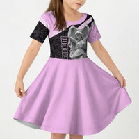 Aphrodite Greek Goddess Kid Short Sleeve Dress Classical Mythology Floral Statue Art