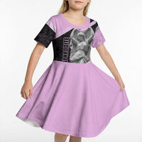 Aphrodite Greek Goddess Kid Short Sleeve Dress Classical Mythology Floral Statue Art