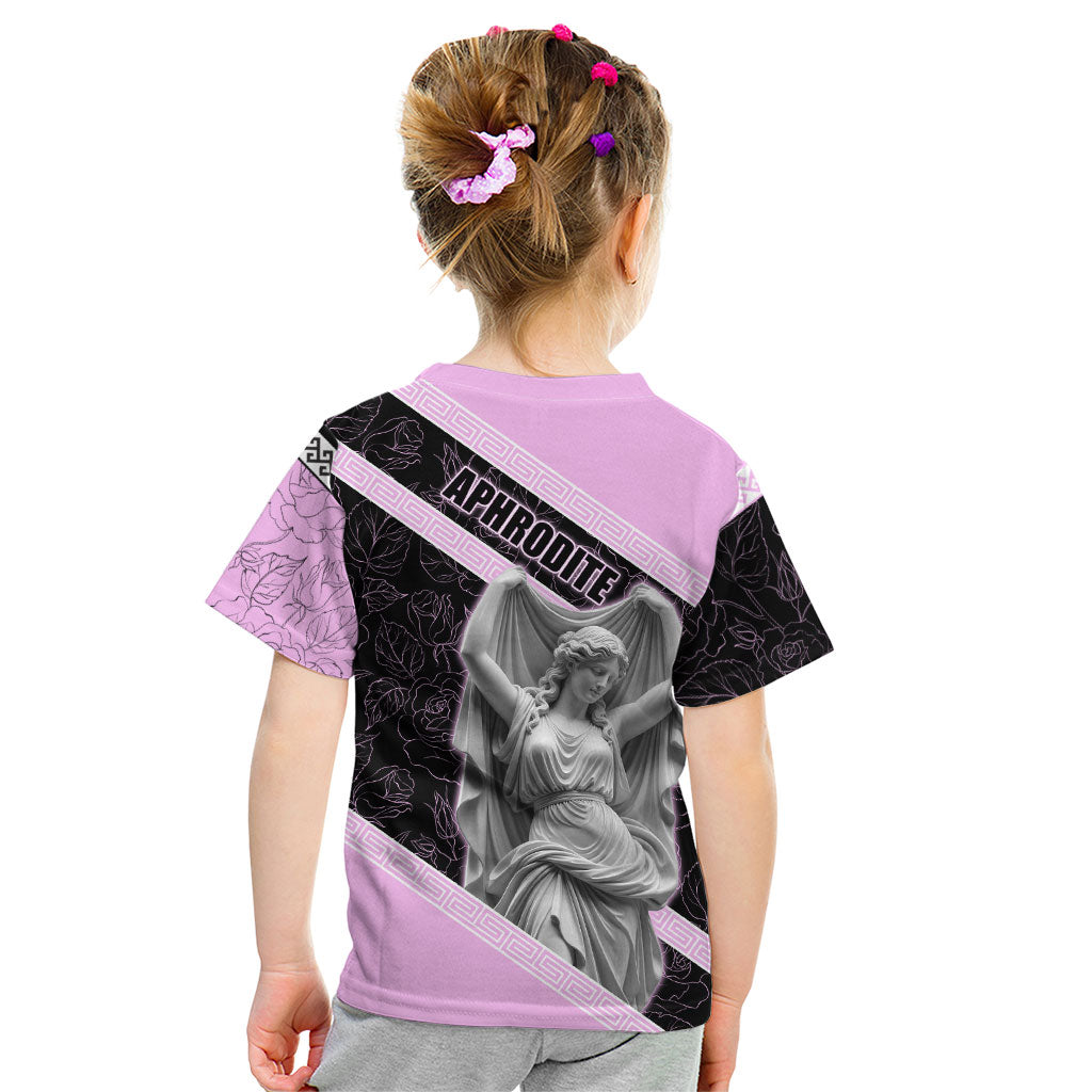 Aphrodite Greek Goddess Kid T Shirt Classical Mythology Floral Statue Art