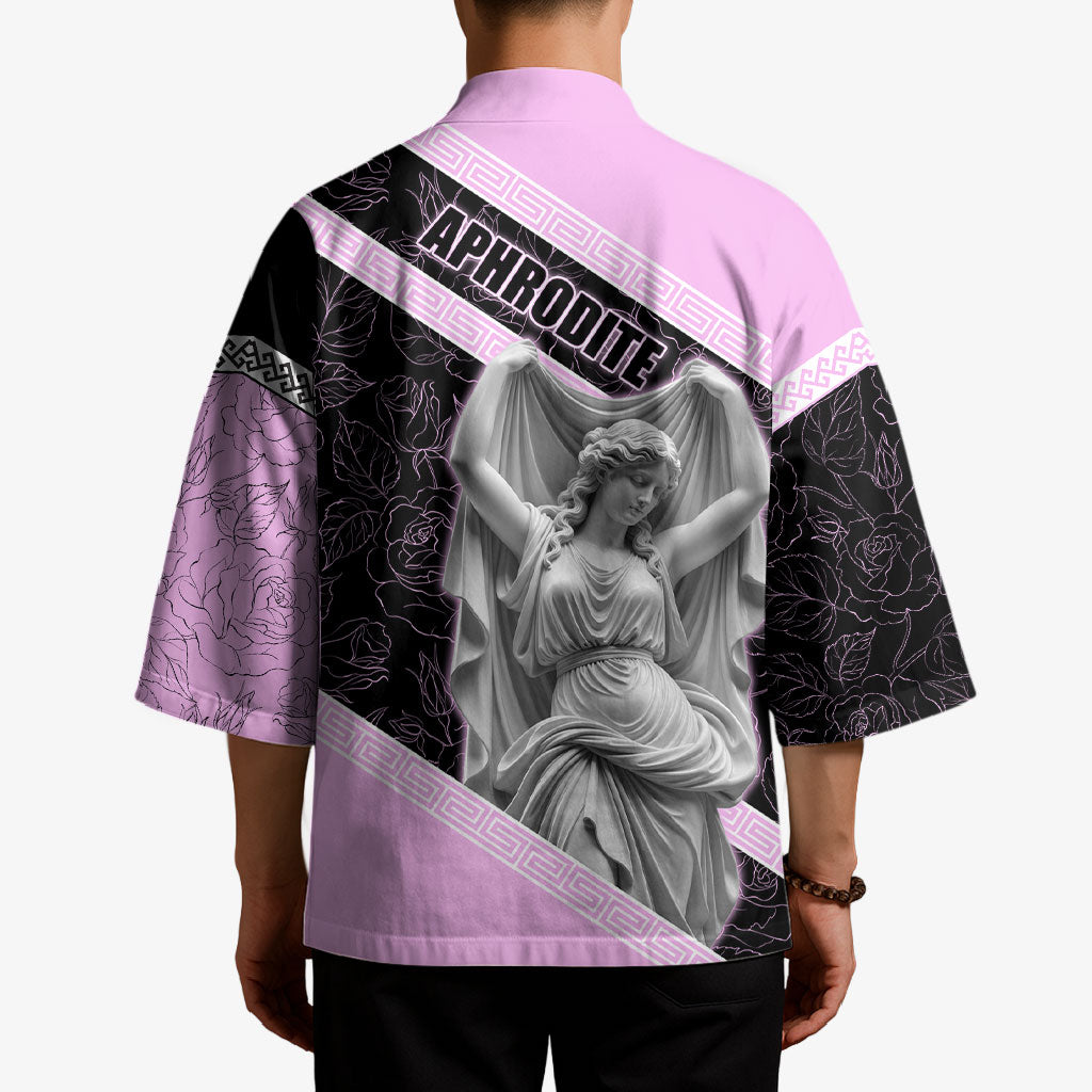Aphrodite Greek Goddess Kimono Classical Mythology Floral Statue Art