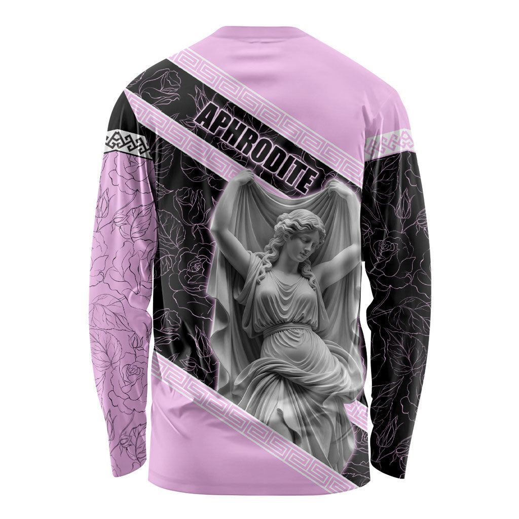 Aphrodite Greek Goddess Long Sleeve Shirt Classical Mythology Floral Statue Art