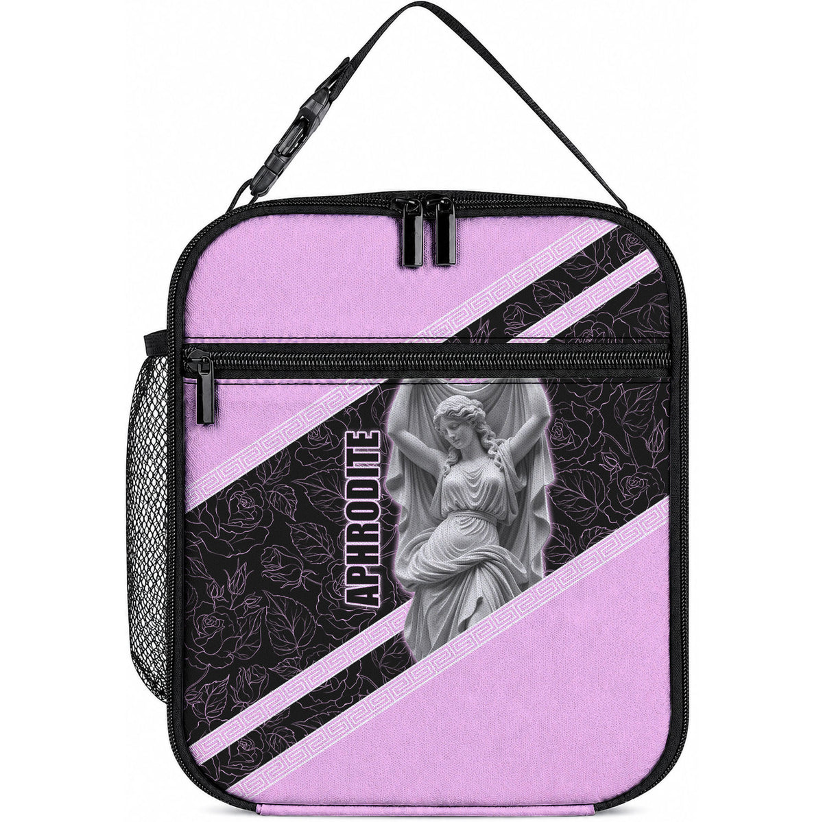 Aphrodite Greek Goddess Lunch Bag Classical Mythology Floral Statue Art