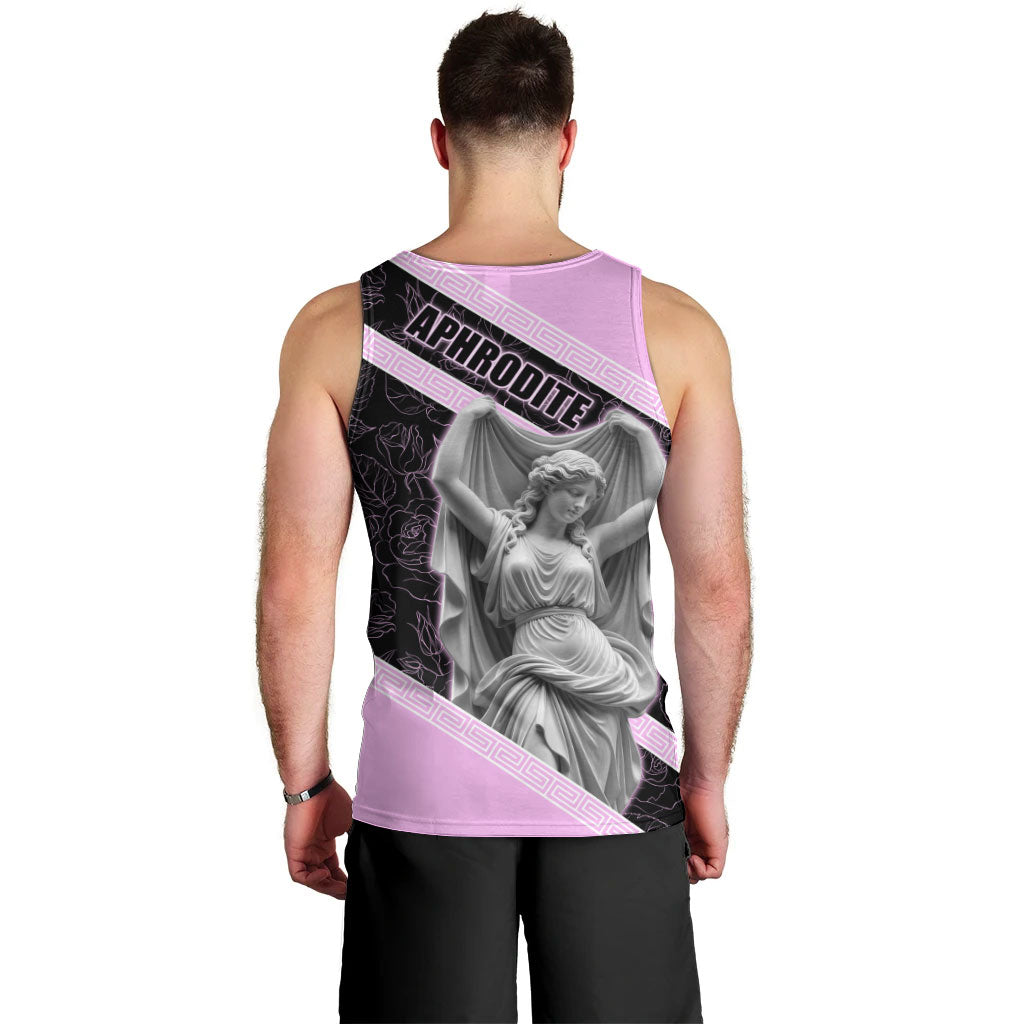 Aphrodite Greek Goddess Men Tank Top Classical Mythology Floral Statue Art
