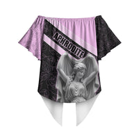 Aphrodite Greek Goddess Off Shoulder Wrap Waist Top Classical Mythology Floral Statue Art