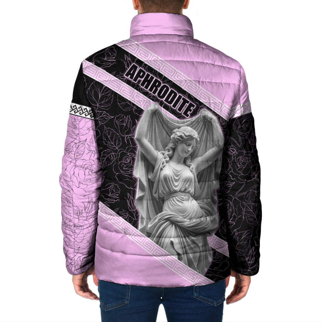 Aphrodite Greek Goddess Padded Jacket Classical Mythology Floral Statue Art