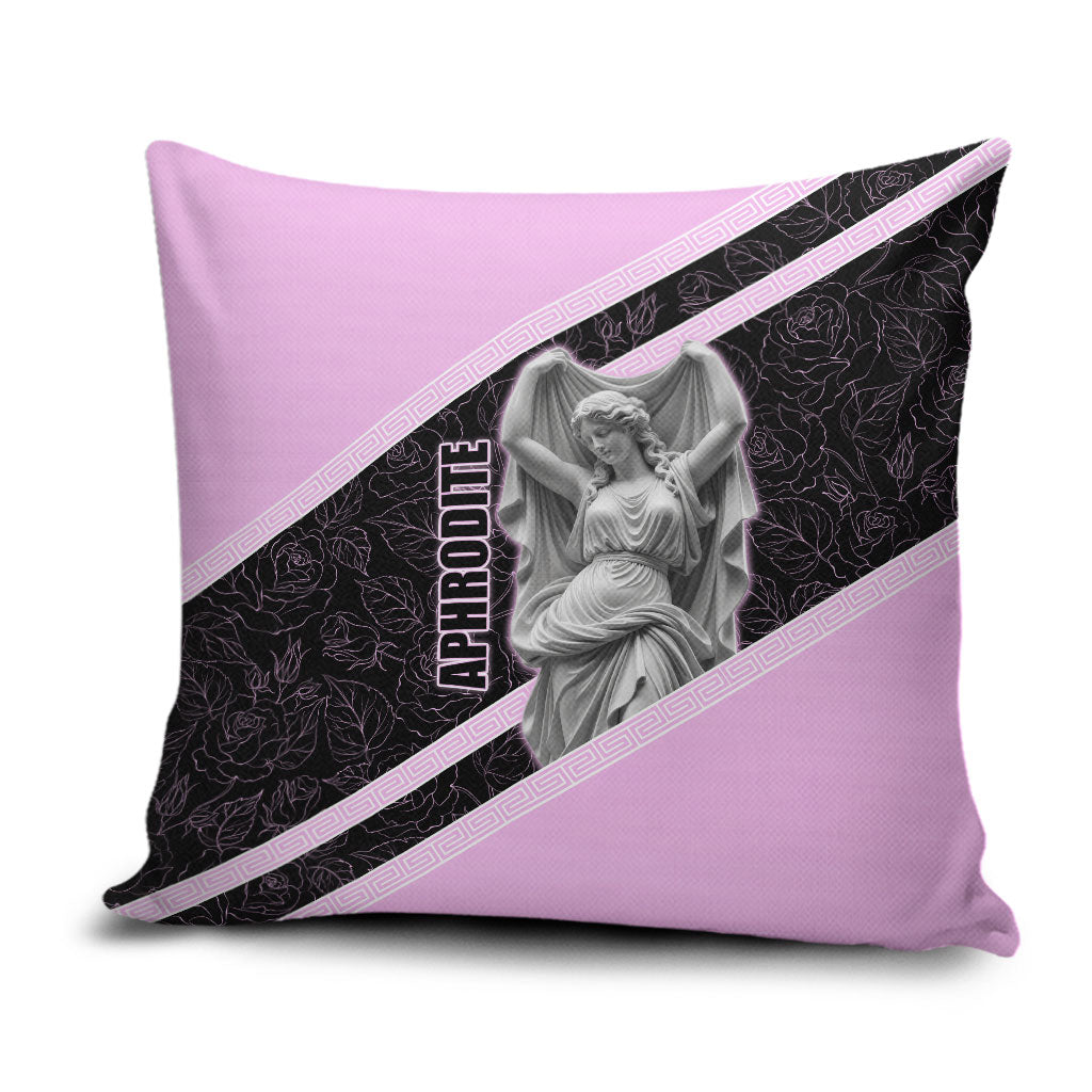 Aphrodite Greek Goddess Pillow Cover Classical Mythology Floral Statue Art